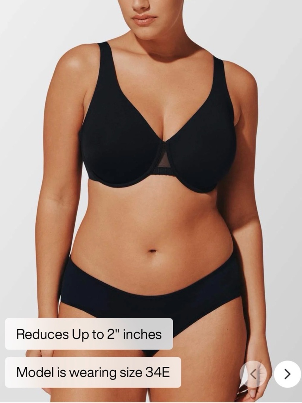 ThirdLove Black Minimizer Bra, NWT, Size 36E